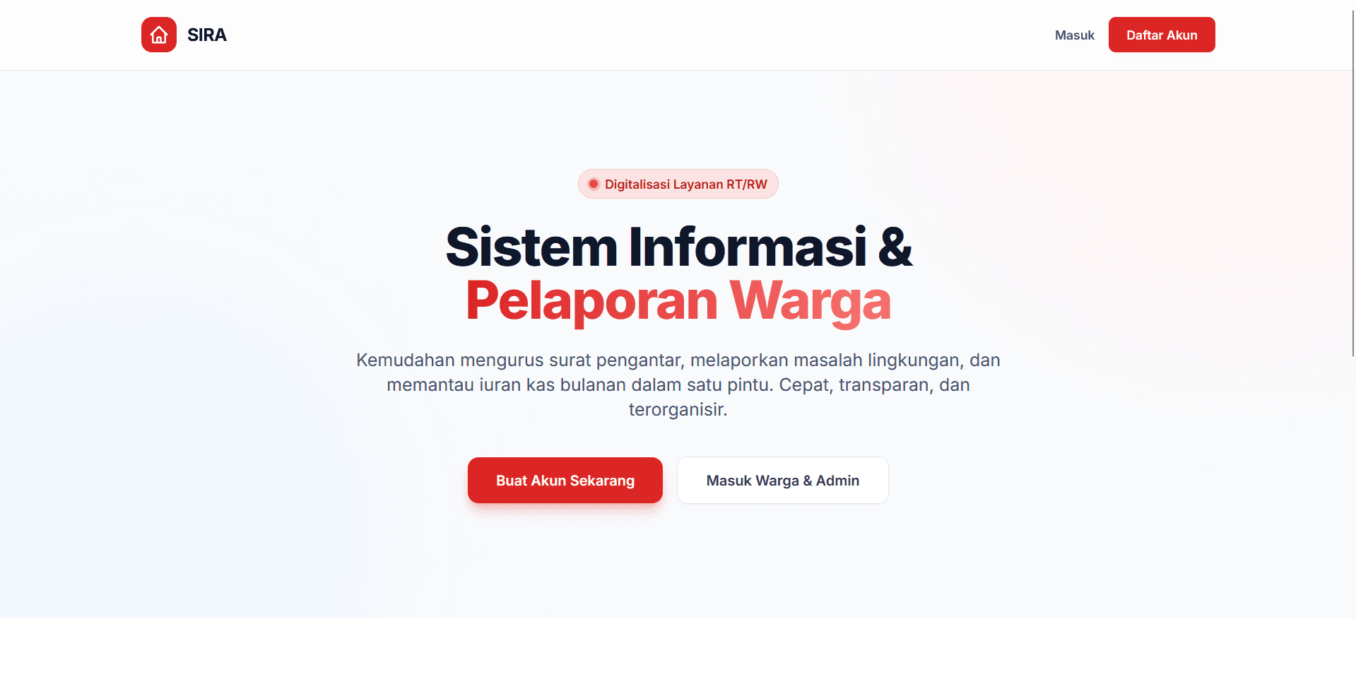 SIRA - Sistem Informasi RT/RW